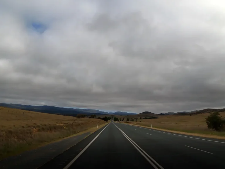 Dashcam snapshot on a road in NSW Australia