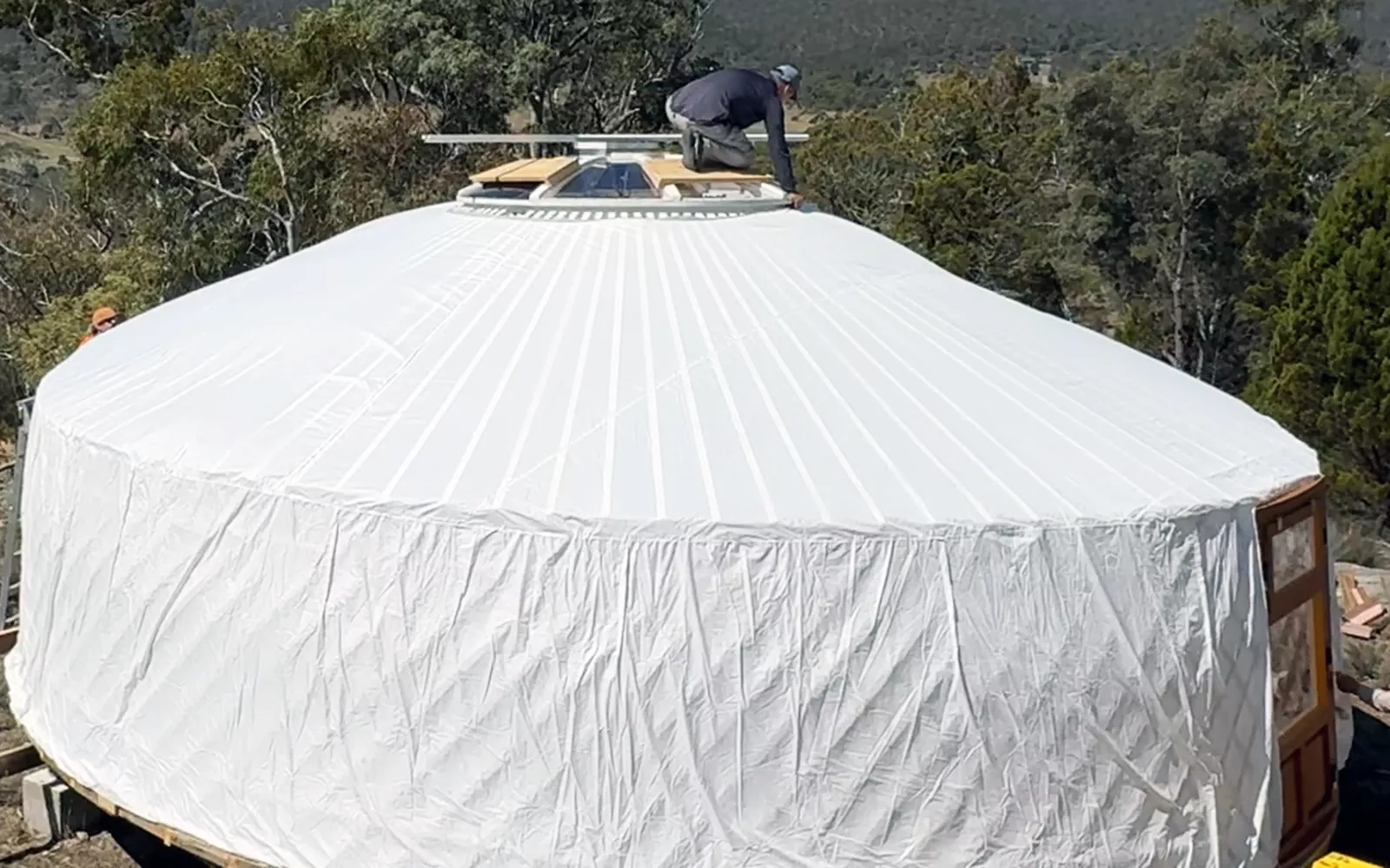 Inner cover / moisture barrier for Mongolian yurt