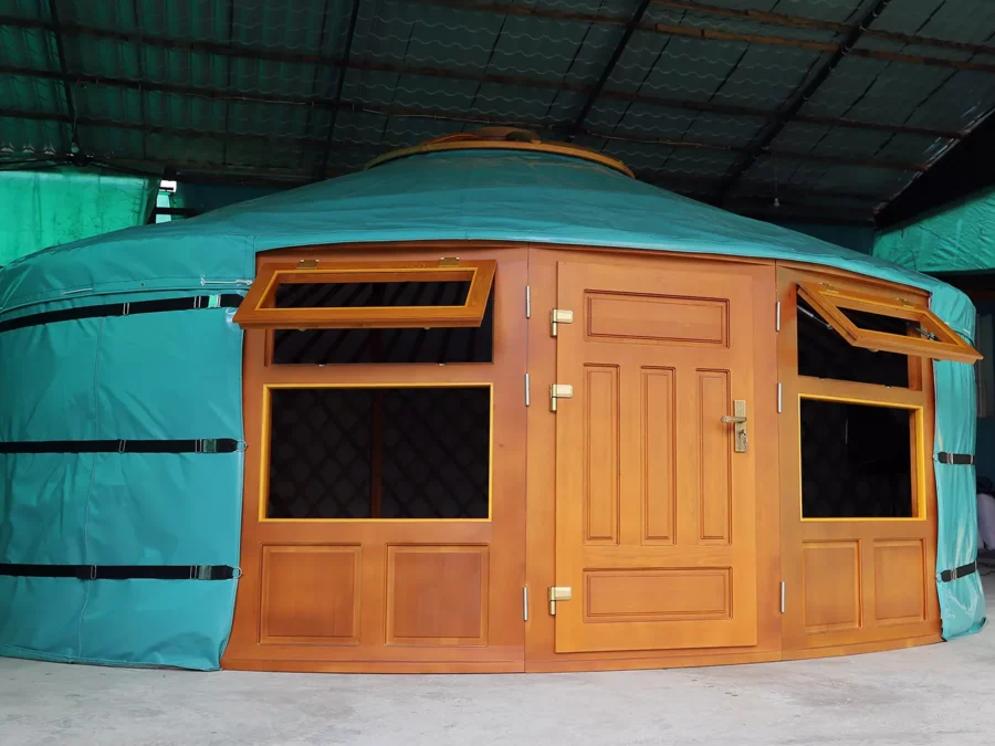 A 19ft yurt with 2 front windows (Yurt #23344)