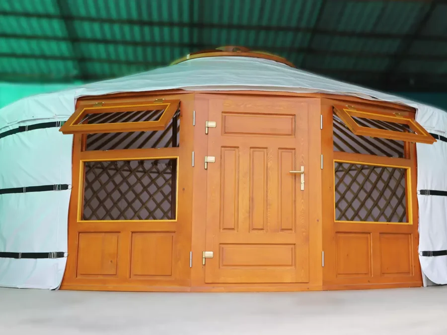 A 19ft yurt with 2 front windows (Yurt #23345)