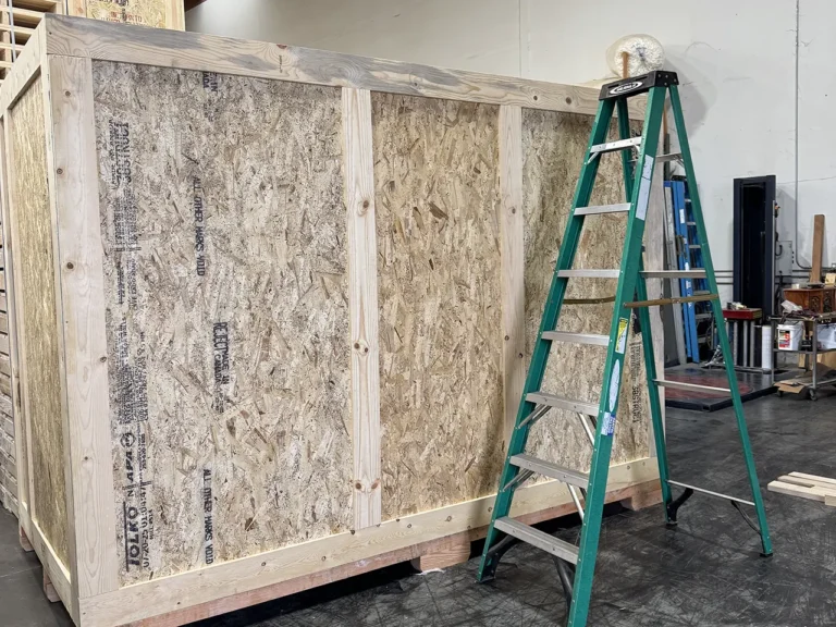 A large crate made for a 26ft yurt